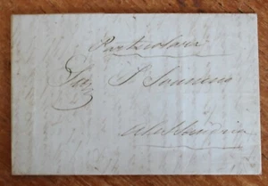 1845 INCOMING MAIL MALTA-ALEXANDRIA EGYPT+to Trader SONNINO+Particolare-H684 - Picture 1 of 1