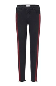 DL1961 Girls' Chloe Frayed Skinny Jeans with Athletic Stripes- Big Kid Size- 16 - Picture 1 of 2