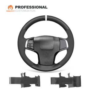 Funda de volante de gamuza sintética personalizada de cuero auténtico para Isuzu D-Max MU-X 2013 - Imagen 1 de 12