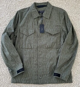 Men’s Rag And Bone Green Snap Cotton Jacket Size S NWT $395 - Picture 1 of 5