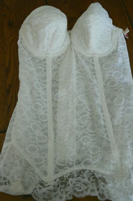 Corsé Bustier vintage Goddess 32C encaje blanco nuevo con etiquetas nuevo en caja envío gratuito a Estados Unidos Foto 1 de 4