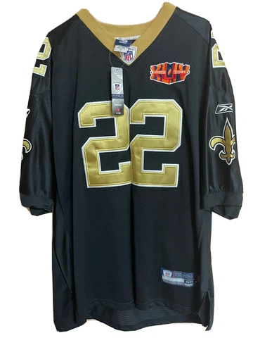 NEW ORLEANS SAINTS #22  Tracy Porter, Pro Jersey Sz 56 Reebok Sewn NWT BLACK Cover