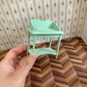Maßstab 1:12 Puppenhaus Miniatur möbel Möbel Schrank Tisch zubehör Holz Grün - Bild 1 von 16
