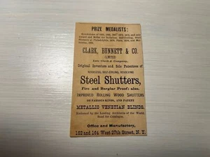 Steel Shutters - Clark, Bunnett & Co - January 1882 - RA3A - Picture 1 of 1