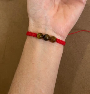 Pulsera Roja Ojo de Tigre para la proteccion general de la vida. Año Del Tigre - Picture 1 of 5