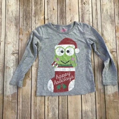 Antigua Camisa Azul Marino Coleccionables Navidad LS Rana Medias Talla XS Gris Niño Niña Foto 1 de 4