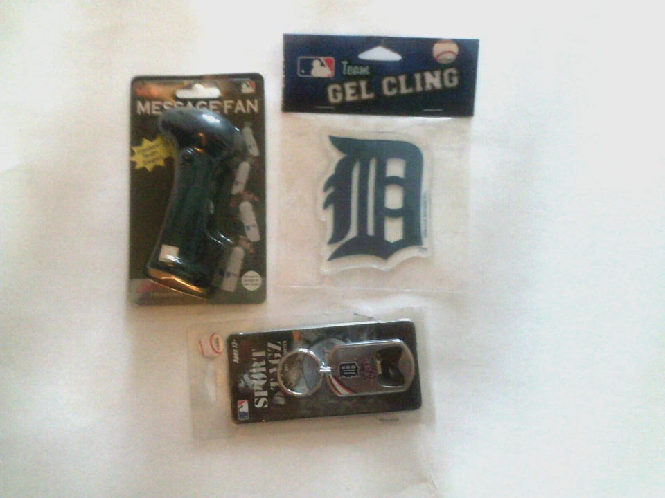 Detroit Tigers Message Fan, Key Chain/Opener and Gel Cling - Image 1 of 1