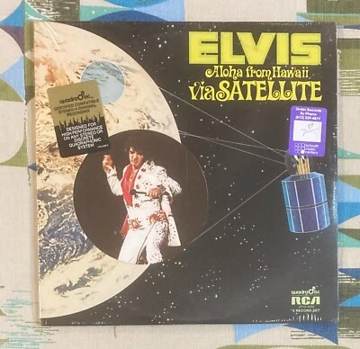 Elvis Presley SEALED 2 LP Aloha From Hawaii via Satellite 1973 Quad M-/M - Image 1 of 2