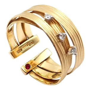Original! Roberto Coin 18k Gelbgold Diamant Seide Webart Ring Gr. 7 - Bild 1 von 11