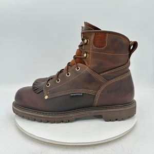 Carolina CA7028 Men Size 10.5D Brown Leather 6" Waterproof Broad Toe Work Boot - Picture 1 of 11