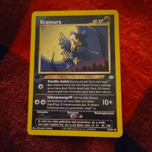 Murkrow 24/111 German 1st Edition – Neo Genesis – NM WOTC Pokémon Car - Picture 1 of 2