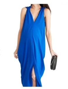 Vestido Pullover HATCH Amira Maternidad Azul Caftán Sin Mangas Abertura Frontal Talla Única  - Imagen 1 de 14