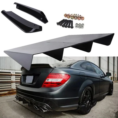 For Mercedes Benz AMG Rear Bumper Diffuser 4-Fin Spoiler Splitter+Rear Spats Foto 1 de 4