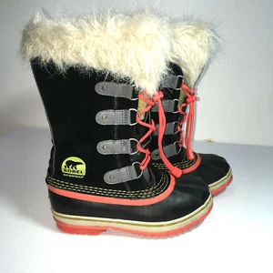 SOREL Joan of Arctic Women's Black Suede Leather Waterproof Winter Boots Sz 3 - Picture 1 of 11
