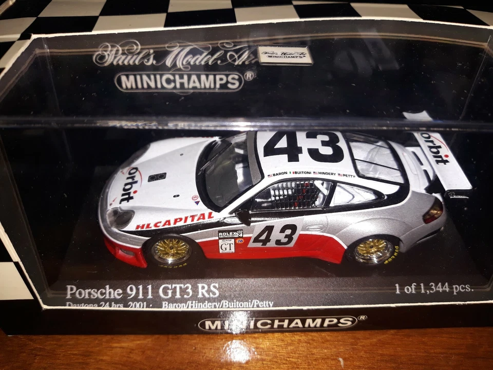 Minichamps 1/43 Porsche 911 GT3 RS #43 Daytona 24 hours 2001 - Immagine 1 di 1