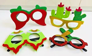 4 pares de gafas de novedad humor divertido fiesta de cumpleaños foto utilería adultos niños - Imagen 1 de 5
