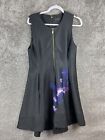 Donna Karan New York Dress Womens Large Black Fit And Flare Sleeveless