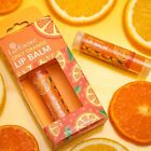 Baume à lèvres frais neuf orange/comme neuf/fraise lisse doux humidité naturelle 3,5 g