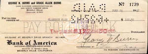 Cheque firmado por Clarence Nash y George Burns 1942 (voz del Pato Donald) - Imagen 1 de 3