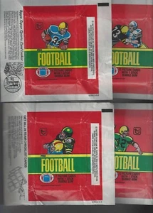 1980 TOPPS FOOTBALL WAX PACK WRAPPER LOT OF 4 DIFFERENT see scan - Picture 1 of 1