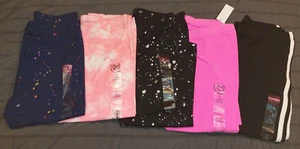 Lot NWT 5 Girls size 10 SO Capri Leggings Black, Pink, Blue Splatter + -4871 - Picture 1 of 8