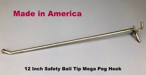 (250 PACK) 12 Inch All Metal Mega Peg Kit or Garage Shelf Hanger Pegboard Hooks - Picture 1 of 3