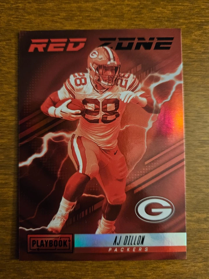 2022 Panini Playbook Red Zone AJ Dillon Card# RZ-15 - Image 1 of 1