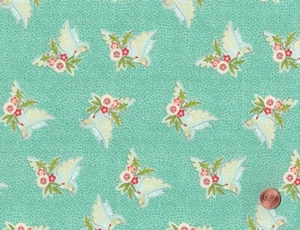 LOVE SANTA, Cori Dantini Christmas Collection, DOVE's 100% Baumwollstoff, BTY - Bild 1 von 2