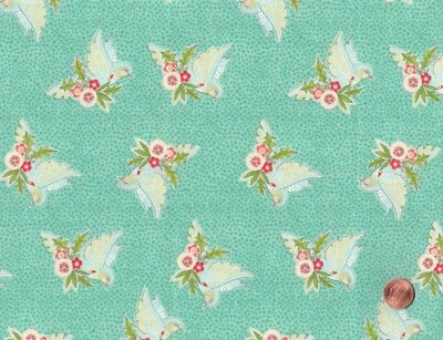 LOVE SANTA, Cori Dantini Christmas Collection, DOVE's 100% Cotton Fabric, BTY - Image 1 of 2