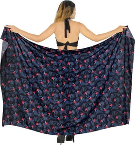 HAPPY BAY Women's Casual Beach Sarong Wrap Slit Cover Ups One Size Cobalt, - Picture 1 of 3