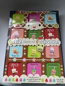 12 Days Of Boba Tea Christmas Advent Calendar Bubble Tea Variety Pack Kit - Picture 1 of 5