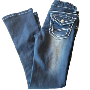 Girls Lee Jeans, Skinny Bootcut, Size 8, Pre-Owned, Dark Blue - Picture 1 of 8