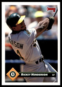 1993 Donruss 315 Rickey Henderson   Oakland Athletics  Baseball Card