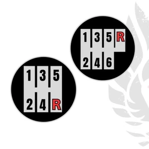 Calcomanías domo de perilla de cambio Pro-Touring personalizadas para transmisión manual de 5 o 6 velocidades - Imagen 1 de 7