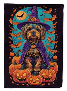 Silky Terrier Witchy Halloween Flag - Picture 1 of 13