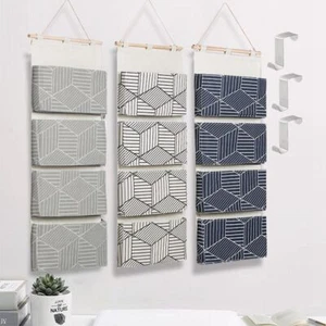 4 Pockets Over Door Hanging Storage Bag Bedroom Wardrobe Closet Storage Bag - Picture 1 of 15