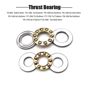 Miniature Metal Thrust Ball Bearing F3-8M F6-14M F4-10M F10-18M F5-10M F7-17M - Picture 1 of 4