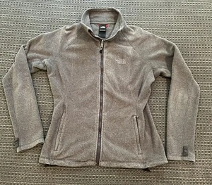 The North Face Women’s Small Long Sleeve Full Zip Fleece Jacket In Light Gray - Picture 1 of 7
