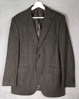 GANT mens dark brown herringbone tweed jacket sz L/42" pure wool, soft - Image 1 of 4