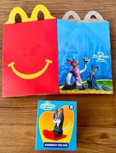 2025 Mcdonald's Happy Meal Box & Zootopia 2 Spielzeug #8 Pawbert Pelter - Bild 1 von 2