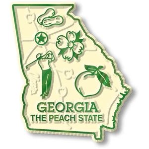 Georgia Small State Magnet by Classic Magnets, 1.8" x 2.1" - Picture 1 of 4