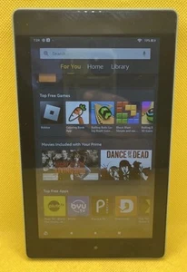 📦 Amazon Fire 7 (9th Generation) 16 GB Black Tablet w/ WiFi 7 x 4 Screen, Wks-3 - Picture 1 of 5
