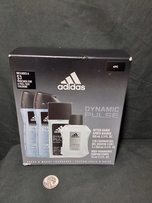 Adidas Dynamic Pulse Gift Set Brand New After Shave Shower Gel Body Fragrance - Image 1 of 4
