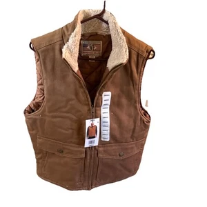 Heritage Brand Workwear Vest -Brown. Men Quilted New Sz S - Picture 1 of 2