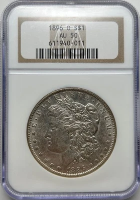 1896 O Morgan Silver Dollar NGC AU50 Tougher Date Morgan - Image 1 of 4
