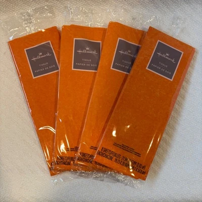Lot of 4 Packages of Hallmark Orange Tissue Paper. Halloween Fall. 29 Sheets - Image 1 of 4