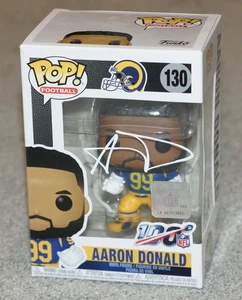 AARON DONALD Signed Rams FUNKO POP #130 + BECKETT witness COA - Picture 1 of 6