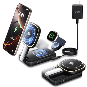 Qi2 Certified Magnetic Wireless Charger for iPhone 17 Pro Max Air 15W 3in1 Fa... - Picture 1 of 7