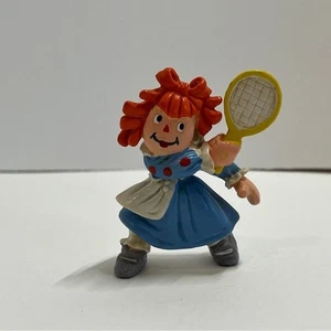 Vintage 1981 Raggedy Ann PVC Figure Toy W Berrie Tennis Bobbs Merrill - Picture 1 of 12