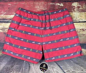 Ralph Lauren Chaps Herren Große 36 Badehose Boardshorts USA Flagge Vintage 90er verblassen - Bild 1 von 10